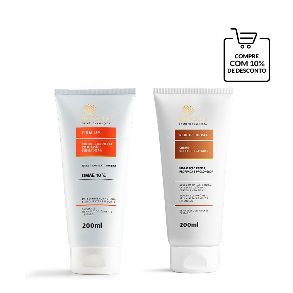 Kit anticelulite frascos Firm Up e Reduct Hidrate
